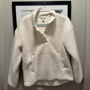 Athleta Cream Fleece Sweatshirt